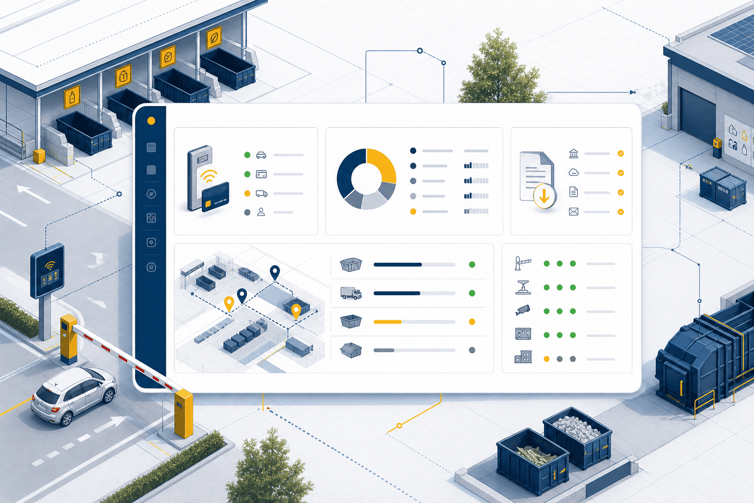GEM7 Dashboard für das Altstoffsammelzentrum